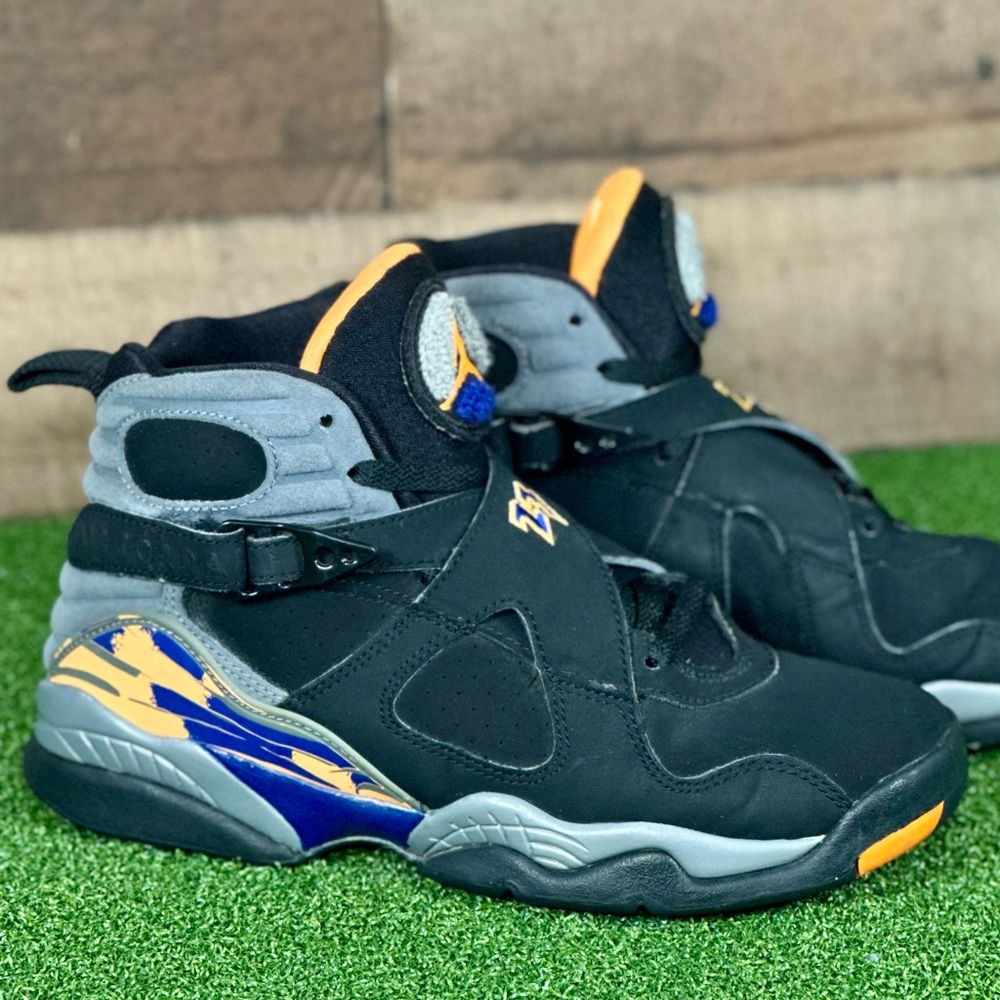 Air Jordan 8 Retro Phoenix Suns Sneakers - Youth Size 5Y, 6.5 Women's 305368-043